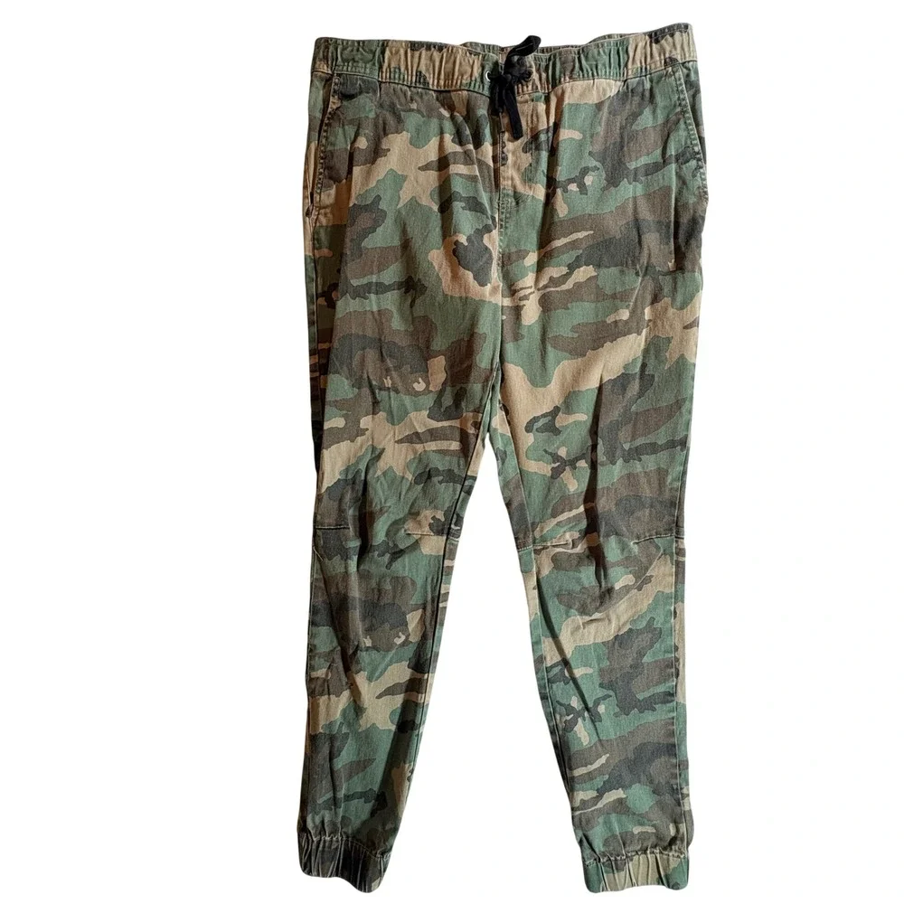 Empyre Camo Jogger Pants Mens Large Green Camouflage Stretch Twill Casual Skate